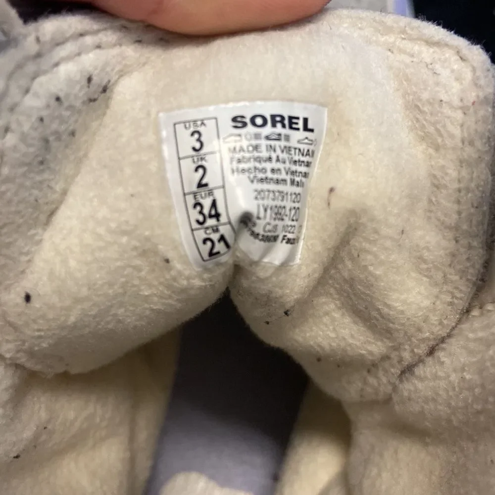 Sorel Kids' Explorer Waterproof Lace-up Boot In Natural/ Twilight